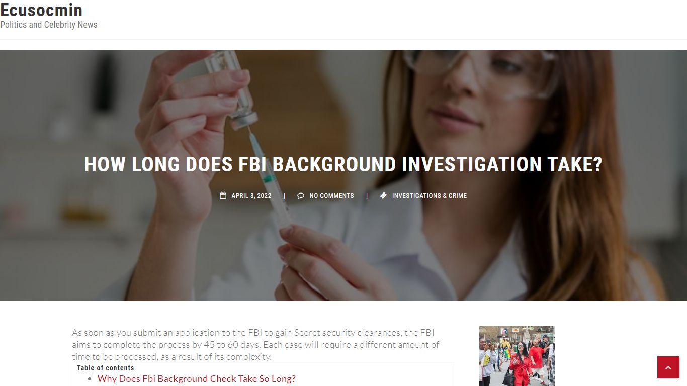 How Long Does Fbi Background Investigation Take? - Ecusocmin